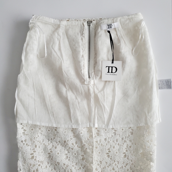 True Decadence Sheer Lace Pencil Skirt, US 6 - Picture 6 of 7